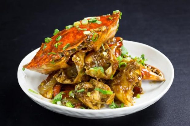 Fried Crabs with Marmite Sauce
